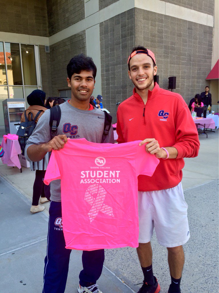 QCKnights's tweet photo. #QCMT Cares about Breast Cancer! Stop by the Student Union to help donate to the cause! #BreastCancerAwareness #QCSA https://t.co/NQqrQTi6WH