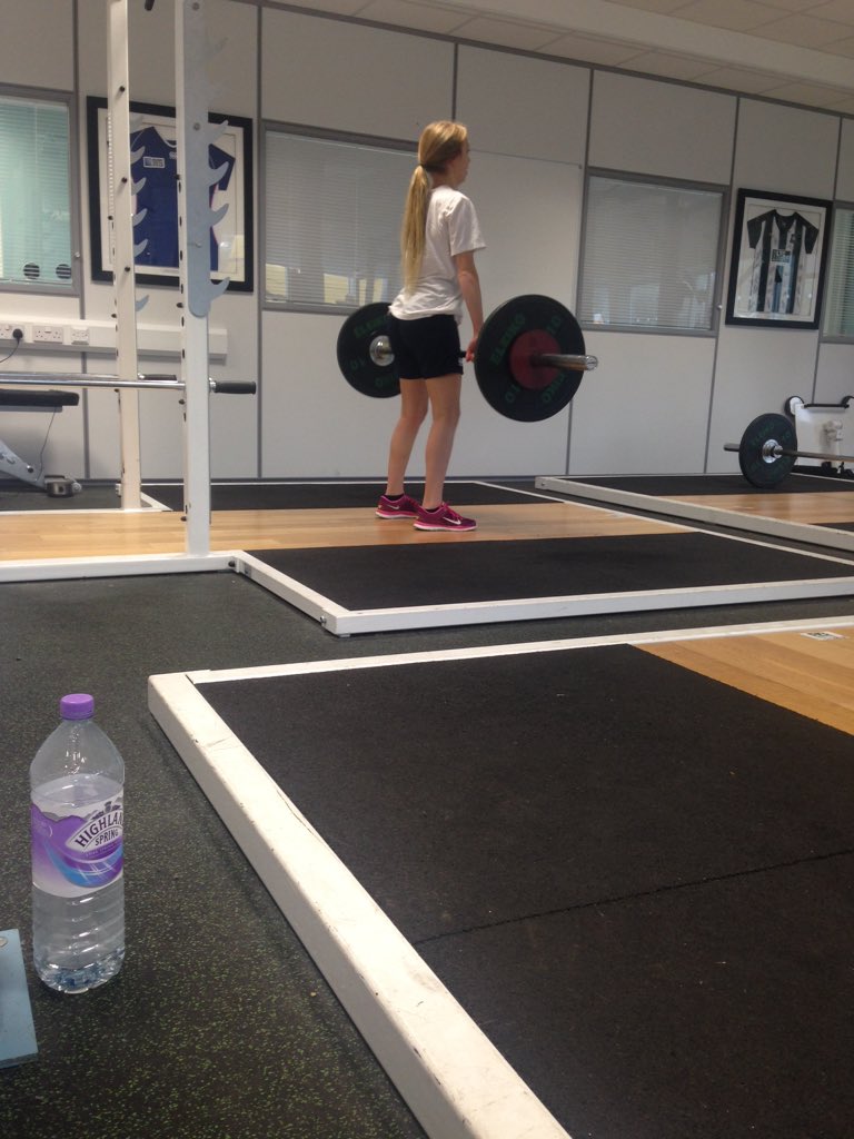 KatieTKD's tweet photo. Thanks Caroline Westwood @MarjonLab for a great S&C sesh putting in the #hardwork #1stTimeBack ๐๐ https://t.co/MbOSVIkmGP