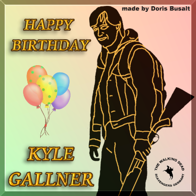 The Walking Dead Scavengers Germany are wishing a happy birthday to Kyle Gallner (TWD\s Zach). Have a great day! 