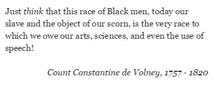 blackmartyrdom's tweet photo. "this race of Black men, today our slave and the object of our scorn.." - de Volner https://t.co/GR8RNwXE9x https://t.co/YQvNeomwGg