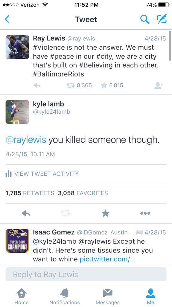 HowToBeBlocked's tweet photo. Ray Lewis https://t.co/nu2GntTGWn