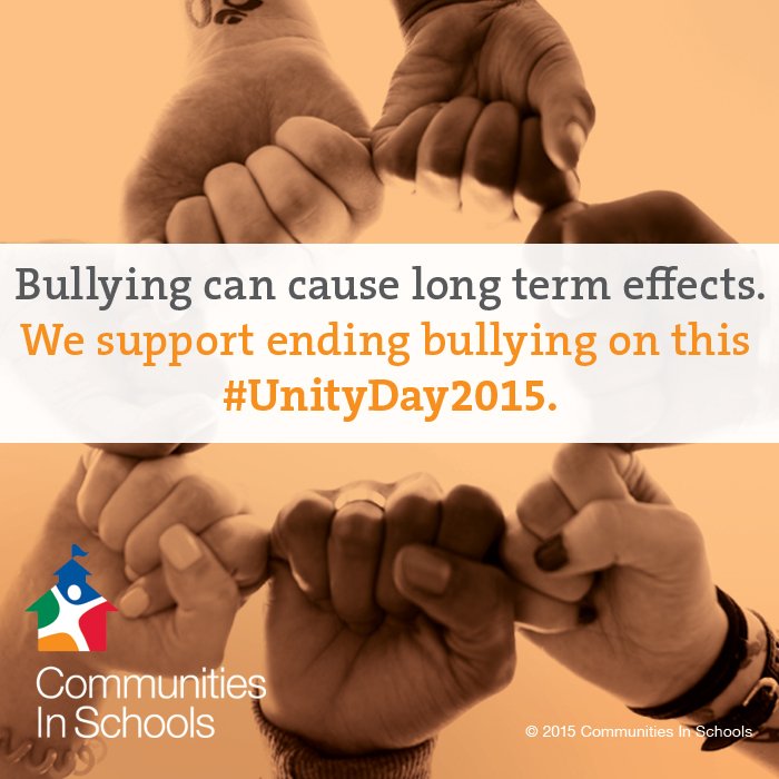 CISNational's tweet image. Bullying doesn't just affect kids, it affects everyone. RT if you support anti-bullying on this #unityday2015