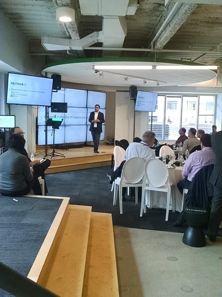 TommyGustaveson's tweet image. @grnandan now onstage at #Octurbofest2015! #Nutanix #InvisibleInfrastructure #VMturbo #DesiredState
