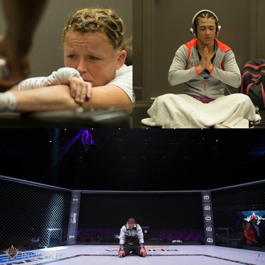 tonyaevinger's tweet photo. Damn im cute...js ladies ..RT @InvictaFights: The quiet moments before a fight... #InvictaFC13 https://t.co/n9H7RqLrht