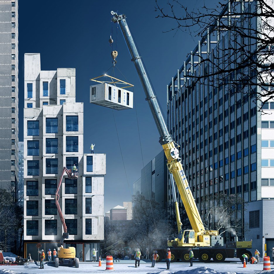 dezeen's tweet photo. New York's first micro-apartment building to be completed in December: https://t.co/xxnQjq2m69 #architecture https://t.co/SzuFN3wJPq