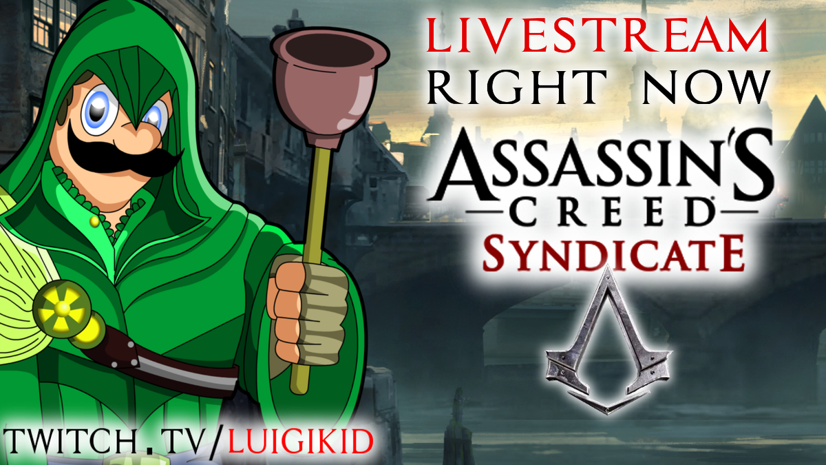 RealLuigikid's tweet photo. https://t.co/pvFiGOfSTm
Join my Assassins Creed Syndicate Livestream right now!
#retweet #fav #plumberhood https://t.co/7cu5iB5mHm