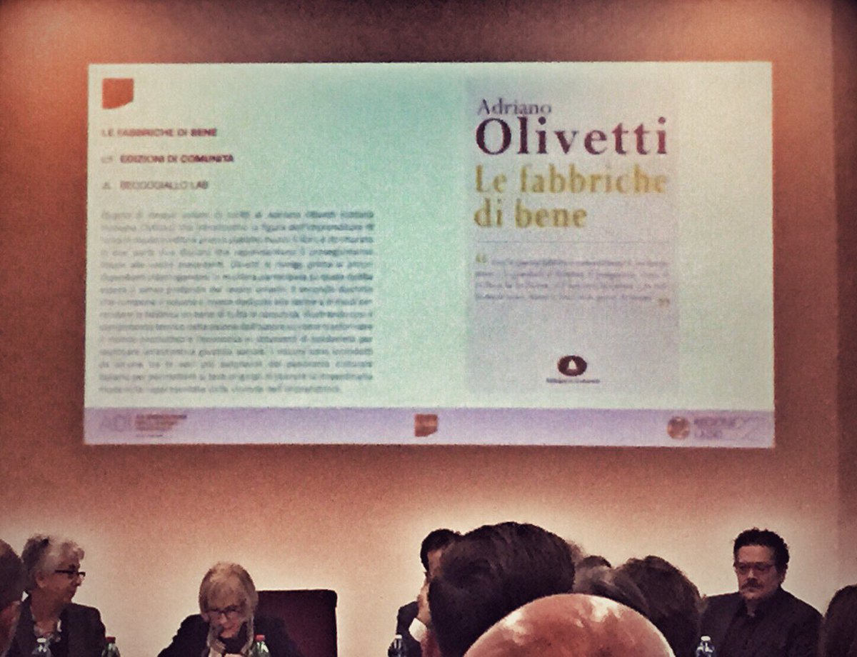 EdComunita's tweet photo. LE FABBRICHE DI BENE tra i 150 prodotti del ADI #DesignIndex 2015! https://t.co/tBYmiIwXp5. #HumanaCivilitas https://t.co/b2sIhT97SD
