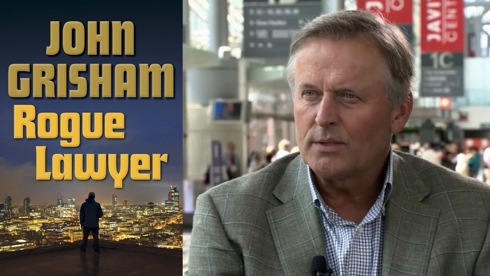 PBS's tweet photo. .@JohnGrisham introduces new character Sebastian Rudd to @BookViewNow at #BEA15 https://t.co/qzSTKWHSgU #RogueLawyer https://t.co/mB1U7vj1dE