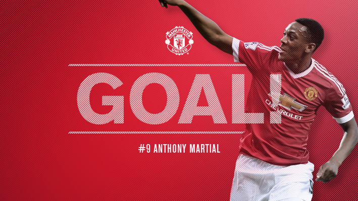 ManUtd's tweet photo. 65’ - GOAL! CSKA Moscow 1 #mufc 1. Get in! Martial brings United level with a header in off the post. https://t.co/Nkq7V9WY9t