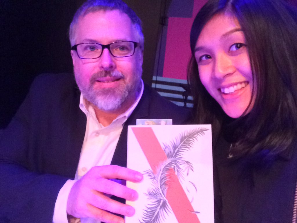 It was great to meet you @jeffvandermeer! Thx for signing my copy of @southernreach #vwf15 @VanWritersFest