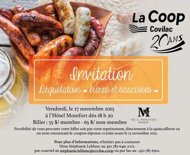 Inscrivez-vous rapidement! covilac.coop/bi%C3%A8resets…
#bièresetsaucisses <a href="/HotelMontfort/">Hôtel Montfort Nicol</a>