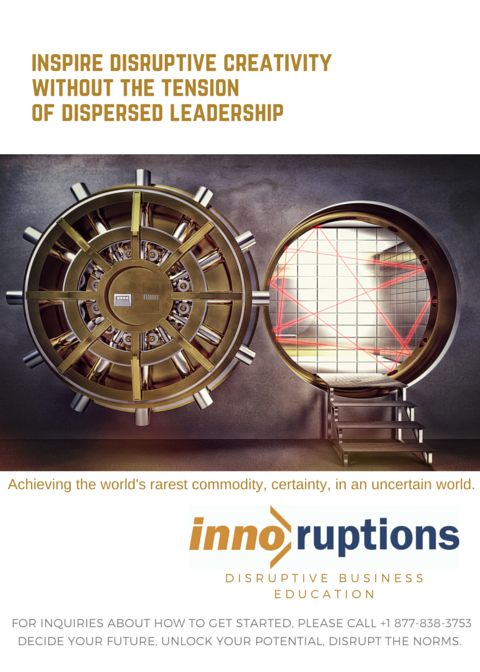 Text DISRUPT to 72000 to get the white paper about using disruptive innovation to change your business and culture.