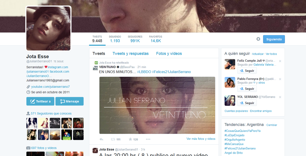 BassPau's tweet photo. esto me rt hace un año, me quiero cortar la tetas #KCAArgentina #JulianSerranoWeb https://t.co/kNza9i5L1x