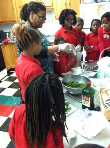 Mama Kim helping to cook up something yummy!!!