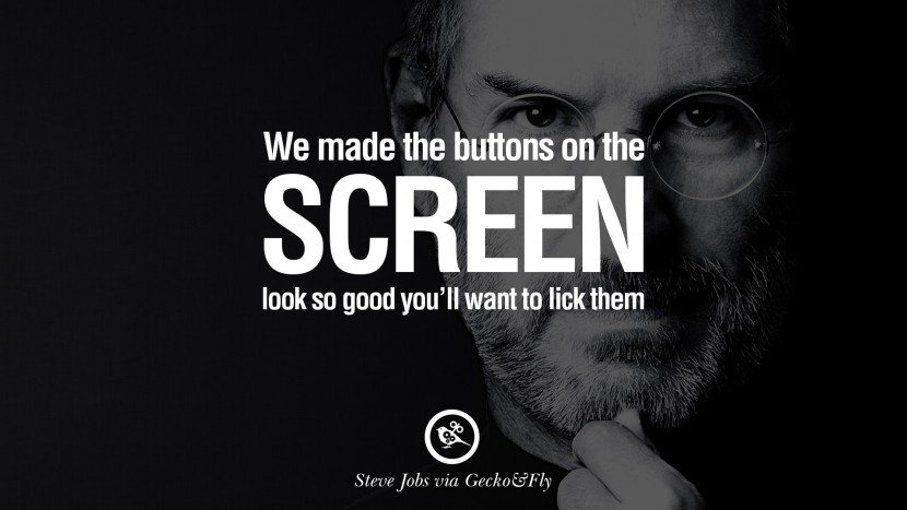 _ThinkOutOfBox's tweet image. We made the buttons on the screen look so good you’ll want to lick them - Steve Jobs