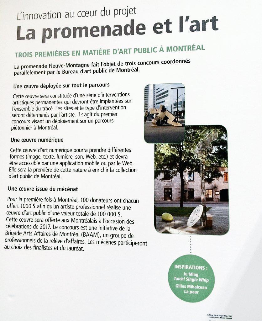 Trois concours d'art public seront lancés pour la promenade #FleuveMontagne!