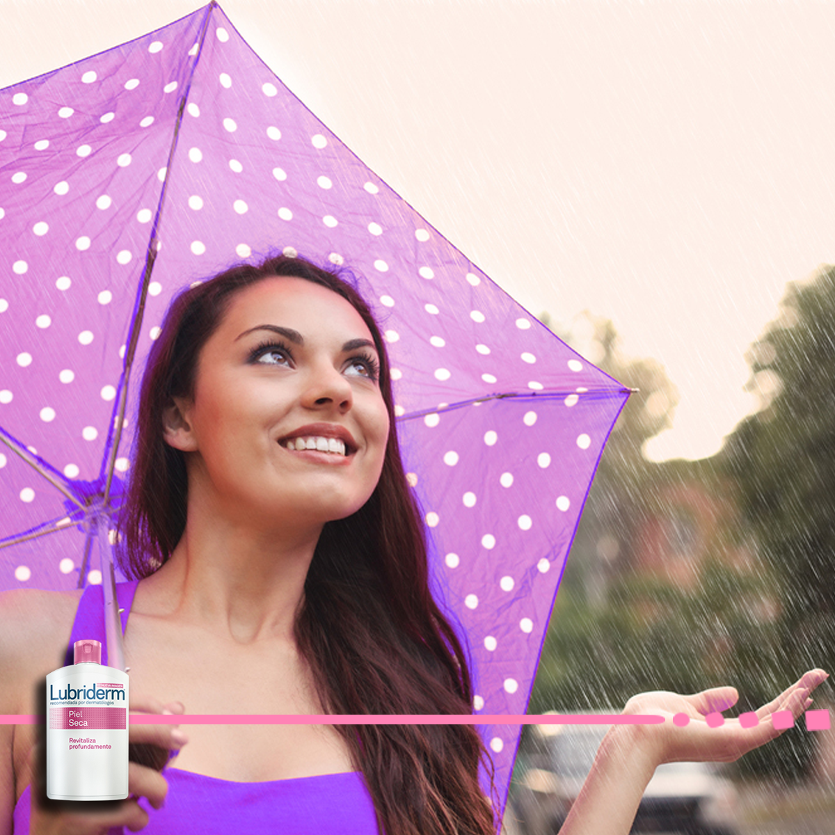 Recuerda: Aún en un día nublado, el sol puede dañar tu piel. ¡Cuídala con LUBRIDERM® Protección Solar!