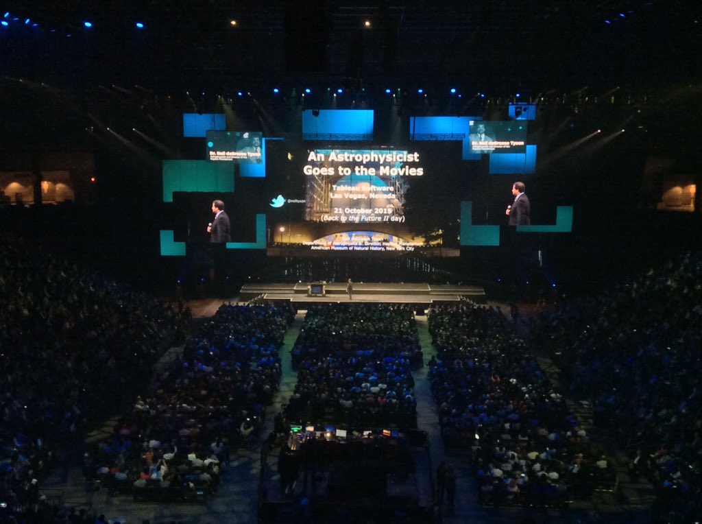 lix's tweet image. @neiltyson just starting his presentation #data15 #tableau2015