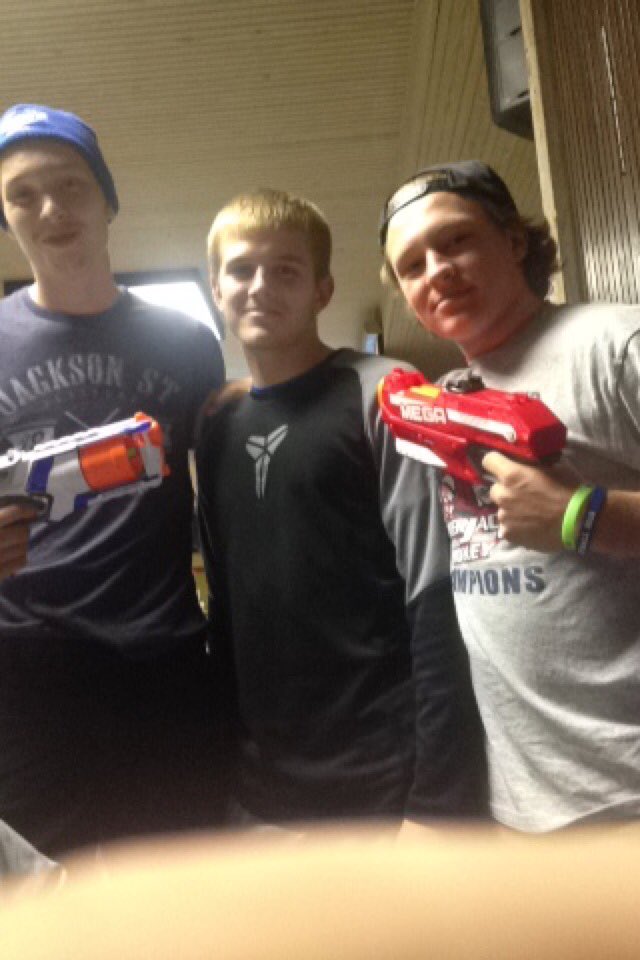 the_nerfhitmen's tweet photo. Marty and McLain with the clutch kill at church. #6-5 https://t.co/cMC4EauGBq