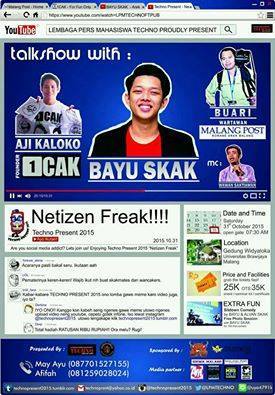 H-9 GUYS :"NETIZEN FREAK" Sabtu, 31 Okt 2015 @ G.Widyaloka UB Presale 25K|Ots 35K. Ojo Lali Rek @BEMFTPUB  <a href="/DPMFTPUB/">DPM FTP 2015</a>