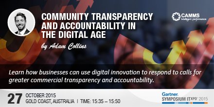 RevuMap's tweet image. How can you achieve community #transparency &amp;amp; #accountability? Catch Adam Collin&apos;s presentation at #GartnerSYM