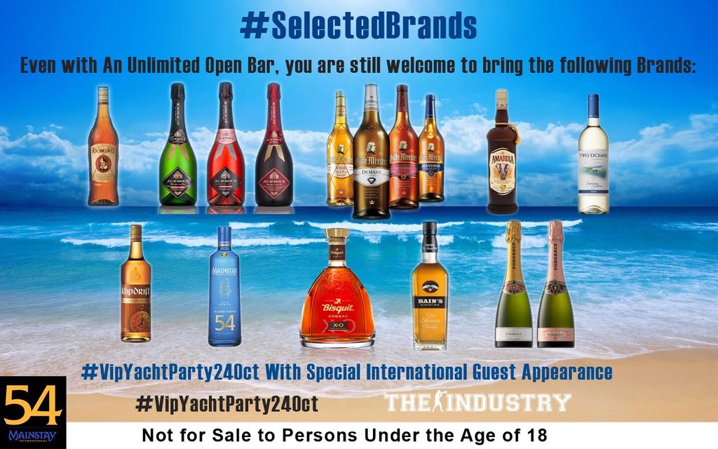 ToussaintTKN's tweet photo. #SelectedBrands u may bring along to the #VipYachtParty24Oct cc @jj_fresh @Mbali_Moon @LydnaVawn @Dj_LYLE https://t.co/f3pU9rLjek