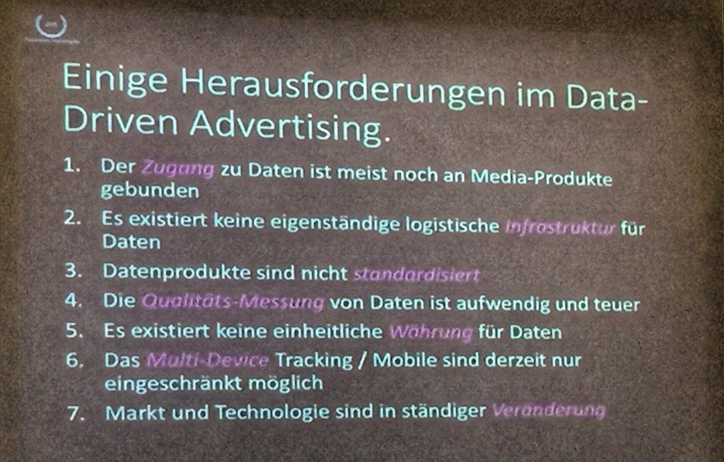 funkyherby's tweet photo. Data-Driven advertising: There are still a few challenges we have to work on! #swissprogrammatic https://t.co/5867s8ZQeq