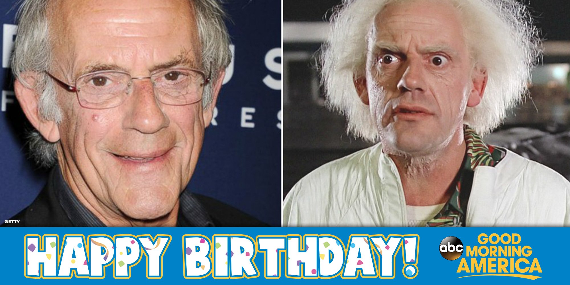 Great Scott... it\s Doc Brown\s birthday! Happy Birthday to actor Christopher Lloyd!  