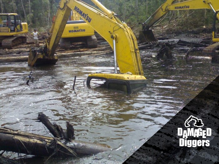 The test for the experimental floating digger didn't go well.
Time to go back to the drawing board for R&amp;D.