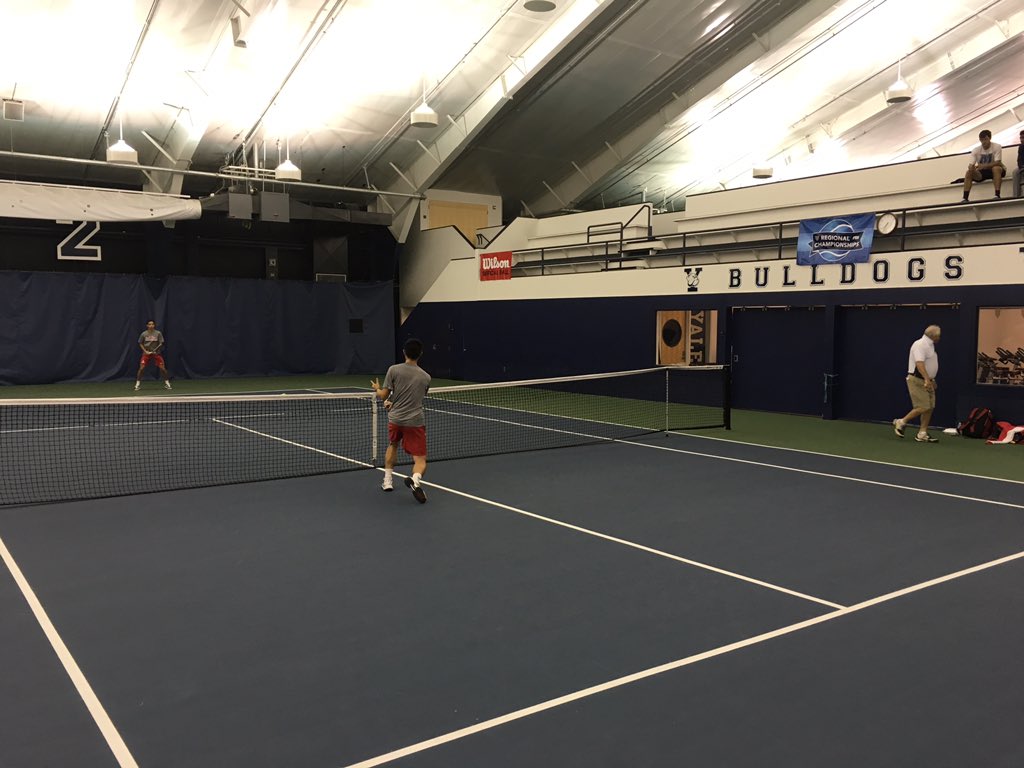 We are ready! All set for Fr. <a href="/MaverickLin/">Maverick Lin</a> and So. <a href="/karim_arem/">Karim Arem</a> to go on! <a href="/CornellMTennis/">Cornell Men's Tennis</a> #LGR