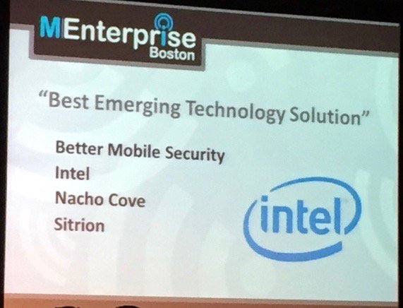 DanielKraft's tweet photo. Awesome! @Sitrion finalist for "Best Emerging Technology Solution" at #mboston. Congrats to @intel scoring #1 https://t.co/MqdOTA8MgY