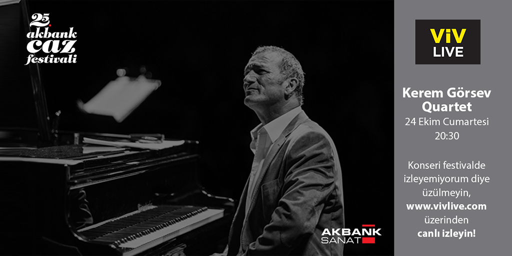 VivLiveSocial's tweet photo. Kerem Görsev 24 Ekim’de 25.Akbank Caz Festivali’nde!
Gidemeyenler için https://t.co/2AaJhiRmNk adresinde! #CazLive https://t.co/V1eYLANTPB