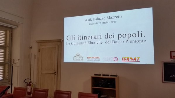 Oggi 22/10 @PalazzoMazzetti Gli Itinerari dei Popoli #comunitàebraica #Asti #Piemonte #ucei bit.ly/1MaNclp