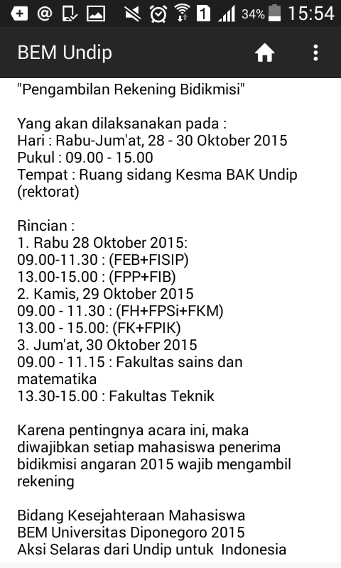 UNTUK PENERIMA BIDIKMISI <a href="/kesmabemfhundip/">KESMA BEM FH UNDIP</a> <a href="/bemfkmundip/">BEM FKM Undip</a>  <a href="/BEMFSM_Kesma/">KESMA BEM FSM UNDIP</a> <a href="/bempsikoundip/">BEM FPsi UNDIP</a>