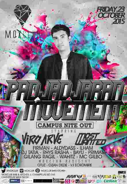 Friday'23th #PadjadjaranMovement <a href="/MOXCLUB/">MOXCLUB Bar&Kitchen</a> ft <a href="/ViroArve/">Viro Arve</a> <a href="/aldydass/">aldydass</a> <a href="/TRIZHAharun/">Trizha Harun</a> <a href="/LeoPebe/">IG : Leoxaverius</a> <a href="/abangteuku_/">Official dj firman</a>