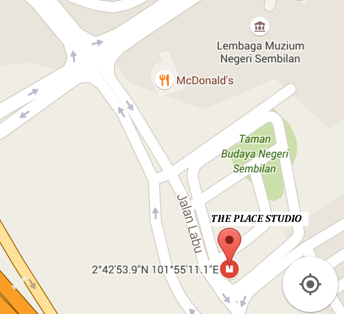Pelan lokasi venue The Place Studio. Dah nampak Mc D / JKKN / Taman Budaya Seremban tu dah dekat  lah tu. #LayaLeba