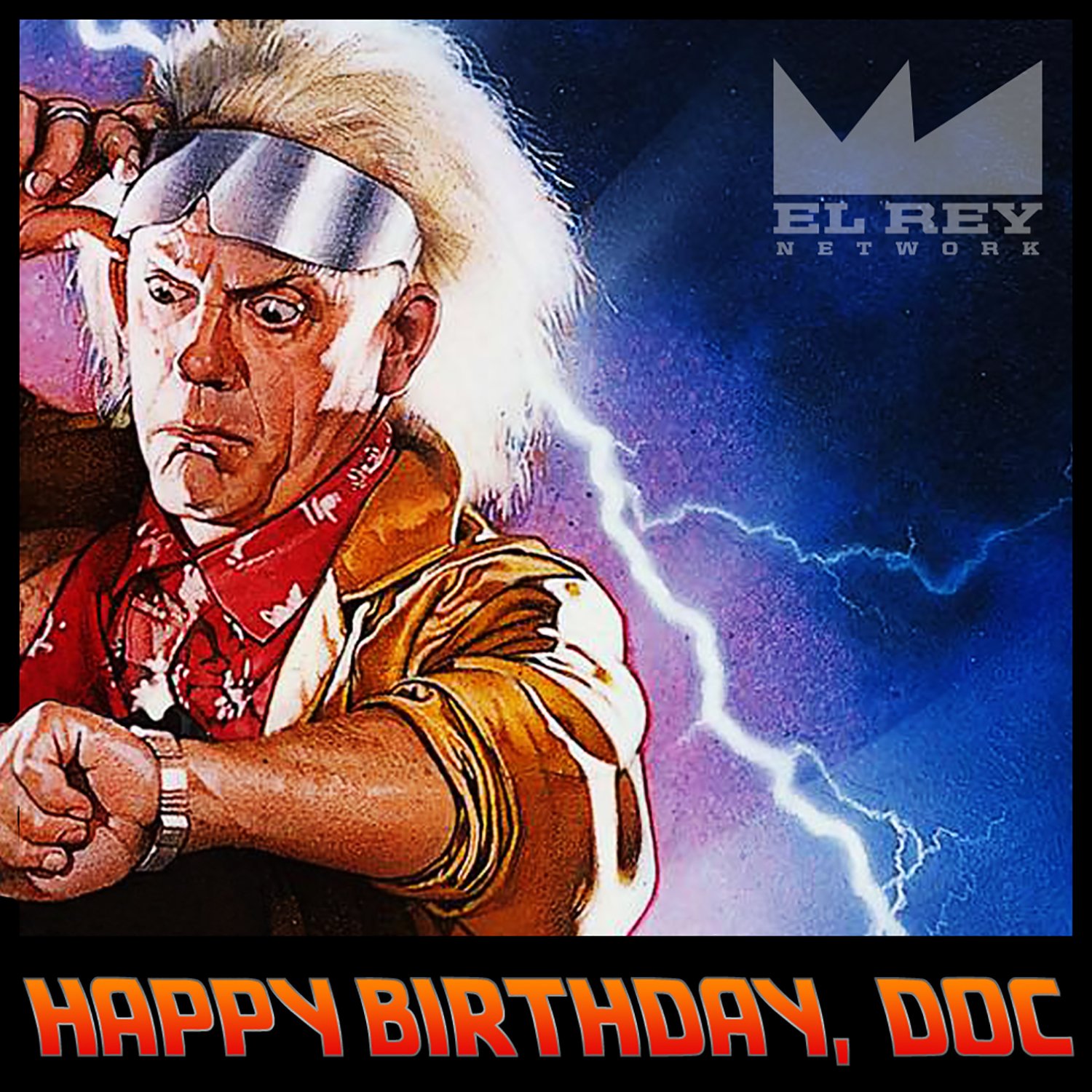 Doc Brown came back to the future just in time to celebrate. Happy birthday to Christopher Lloyd! 