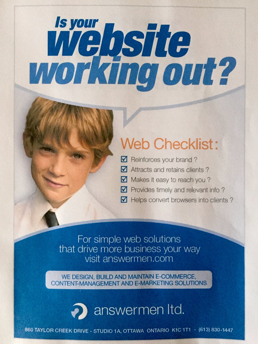 answermen's tweet image. An ode to #tbt with this hidden @answermen gem. I’m sure this kid is about 30 years old now #TimeFlies