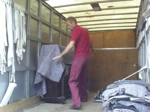 Hard day at work today, had to carry this bastard up to the top floor of Skelton road flats #piano #eltonjohn