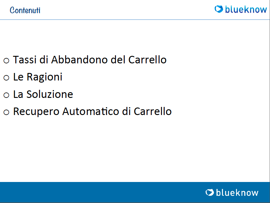 BlueknowIT's tweet photo. [eBook] Il 70% dei carrelli d'acquisto viene abbandonato in un #eCommerce. Come recuperarli?https://t.co/J3TYSyzfpA https://t.co/Nu2U63lQJN