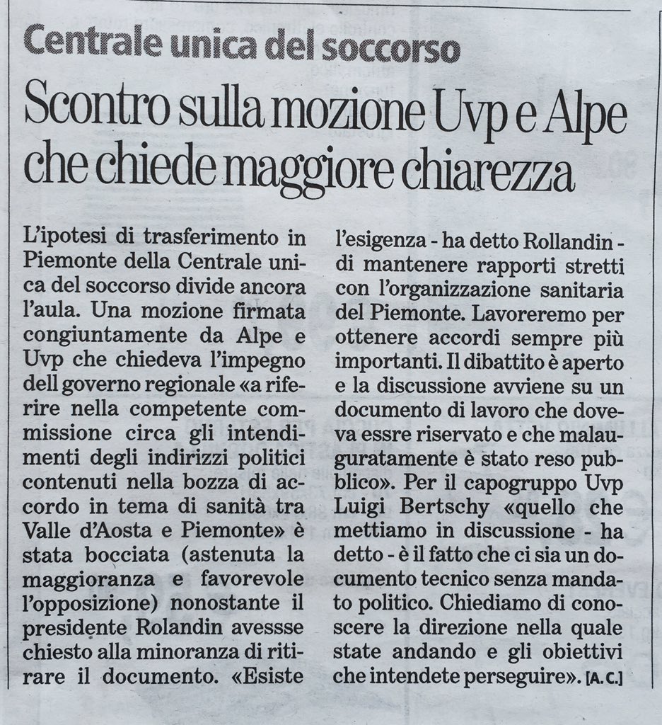 #ausl #vda #centraleunicasoccorso