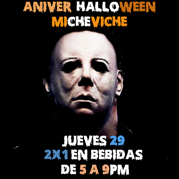 Micheviche's tweet photo. No se pierdan el evento doble. Aniversario y Halloween MICHEVICHE. Acá los vemos. Jueves 29. RT. https://t.co/YTNRBvqEr4