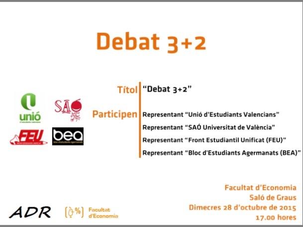 Vine el proper dimecres a escoltar què opinen sobre el 3+2 els diferents col·lectius d'estudiants.
