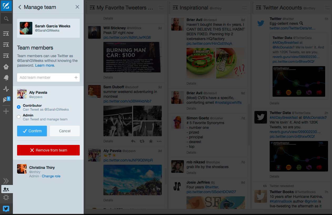 Tweetdeck on twitter we re making it easier to see who has access to your shared account in 