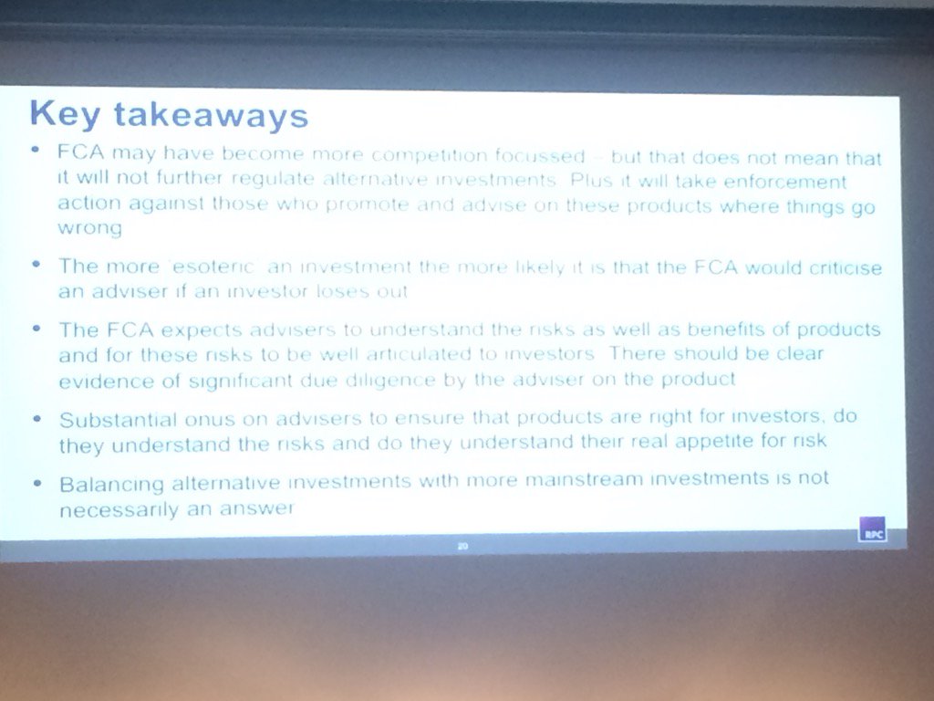 RPC's view on FCA view on AI. More competition focused but doesn't mean it won't increase regulation