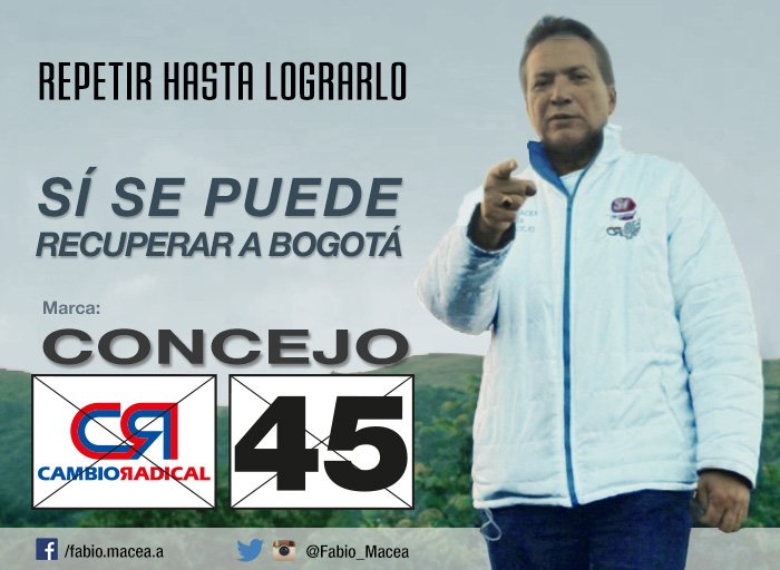 Fabio_Macea's tweet photo. Con tu apoyo el cambio está cada vez más cerca #RecuperemosBogota #Sisepuede #concejodebogota #CR45 @Rodrigo_Lara_ https://t.co/N0wBwy7Hqx