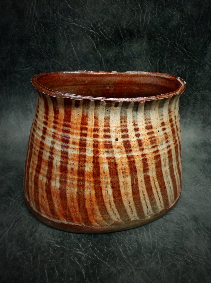Wood &amp; Soda fired, thrown oval form. To be exhibited at "Inspired" Norwich Cathedral  <a href="/NorwichLanes/">Norwich Lanes</a>  <a href="/NorfolkCraft/">Norfolk Craft</a>