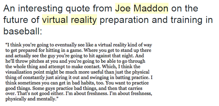 EONSportsVR's tweet image. @CubsJoeMadd you were right, and it&apos;s finally here! #ProjectOPS #VR #Baseball bit.ly/1McyZo2