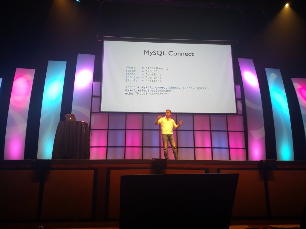 dragonmantank's tweet image. .@pmjones is using mysql_* functions. 

Pitchforks still available, but 3 for $12

---E

#zendcon