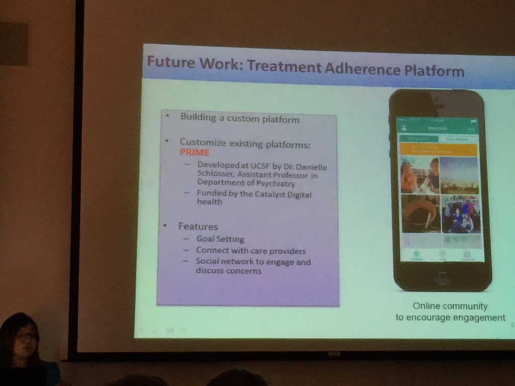 CTSIatUCSF's tweet photo. Ex of social support networks and iOS app to encourage youth to adhere to treatments @UCSF_Catalyst #sharecase2015 https://t.co/dtypQi3quO